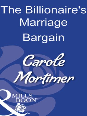 cover image of The Billionaire's Marriage Bargain